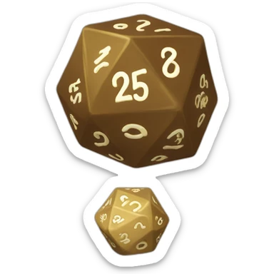 Roll dice D20 sticker