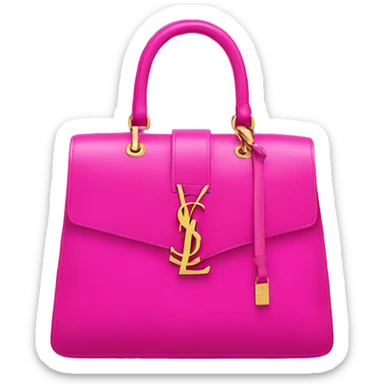 Hot pink ysl bag sticker