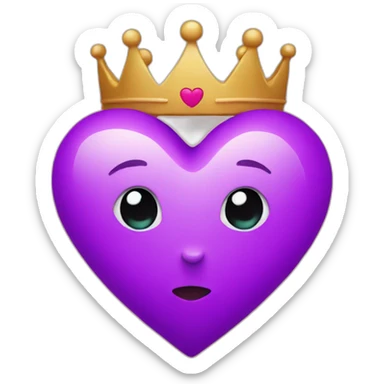 heart with a crown sticker