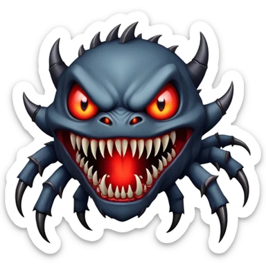 the scariest creepiest most terrifying horrifying monster ever sticker