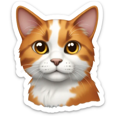 Calico cat with orange, grey, and white fur sticker