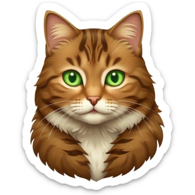 A european cat brown sticker