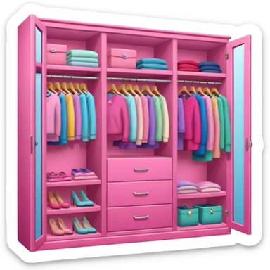 pink closet sticker