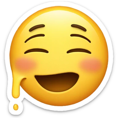 Crying laughing face sticker