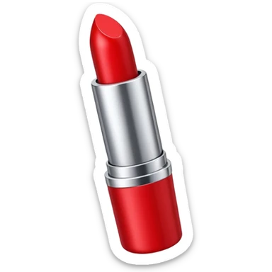 lipstick bullet, polished silver chrome, sexy beauty symbol sticker