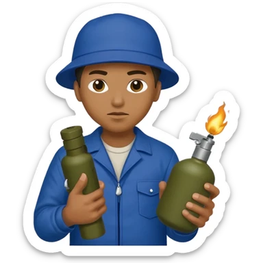 gangster crips while holding grenade sticker