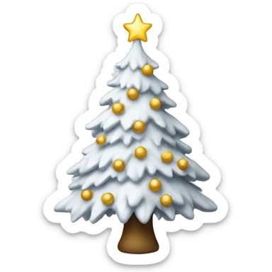 White Christmas tree sticker