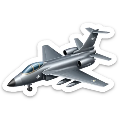 bomber jet sticker