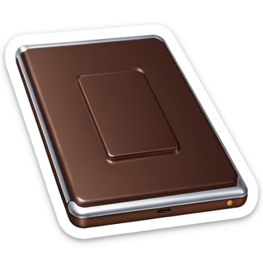 a tablet of dark chocolate with half aluminium sticker