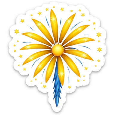 fireworks yellow sticker