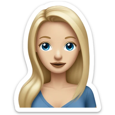 long dirty blonde hair, blue eyes, caucasian lady, holding dirty blonde, smooth coat, chihuahua sticker