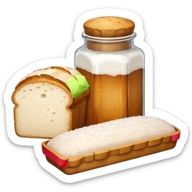  simple a bottle of salt and a loaf of bread sticker