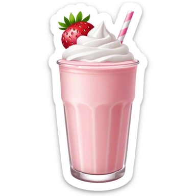 Strawberry milkshake sticker