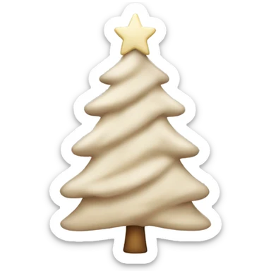 Beige Christmas tree sticker