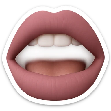 Realistic lipstick emoji with matte finish, pink lipstick, photorealistic style. Remove background. sticker