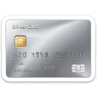 silver credit card sticker