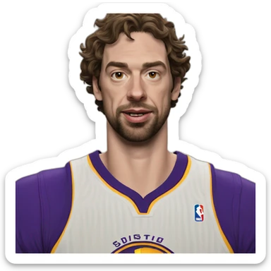 Hyperrealist pau gasol sticker