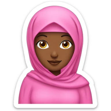 pink abaya hijabi gi sticker