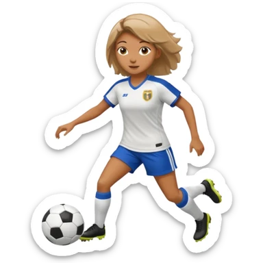 a woman playing soccer sticker