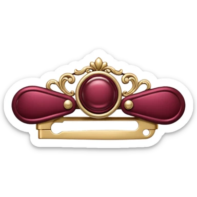burgundy hair clip sticker