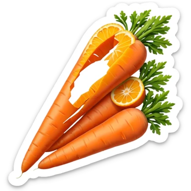 sliced carrot   sticker