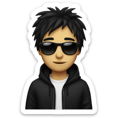 a emo boy with sunglasses sticker