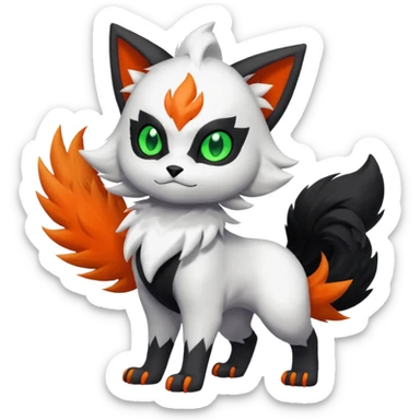 Delcatty-Litten-Absol-Sprigatito-fusion, full body sticker