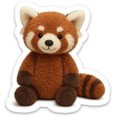 jellycat stuffed plush red panda sticker