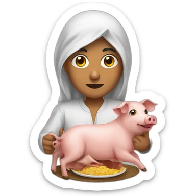 Arab who eats pigs sticker