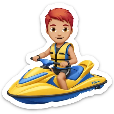 Bad boy  wkrh red live west on the  blue yellow JetSki sticker