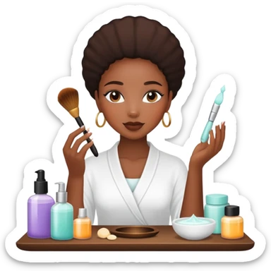 skin care Kit Rituals African American girl sticker