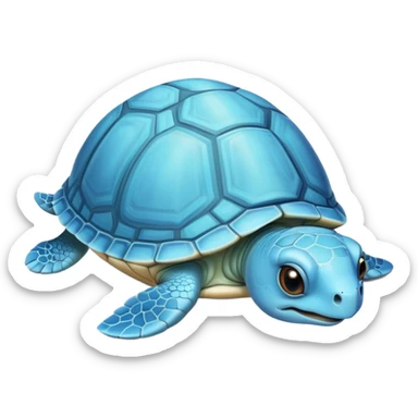 light blue cute turtle sticker
