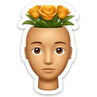 Vase human head  sticker