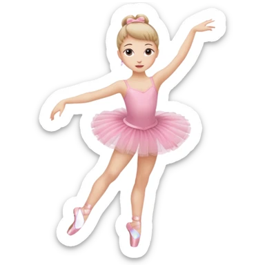 Girl ballerina emoji 2 legs sticker