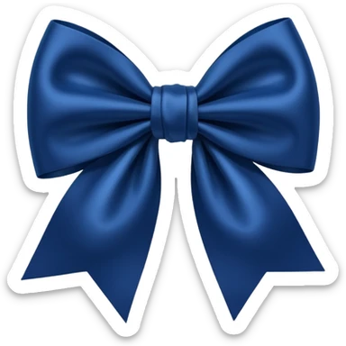 Dark blue bow sticker