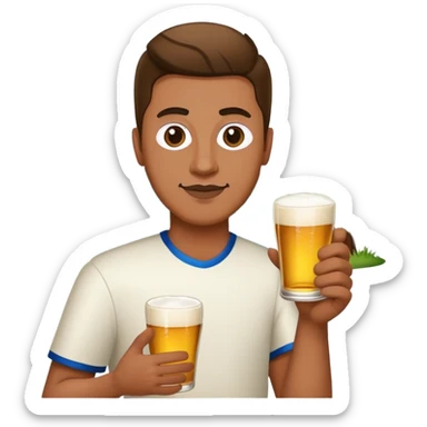 Beerpong champion, beer lover, nature lover, male, record lover, music lover, artistic sticker