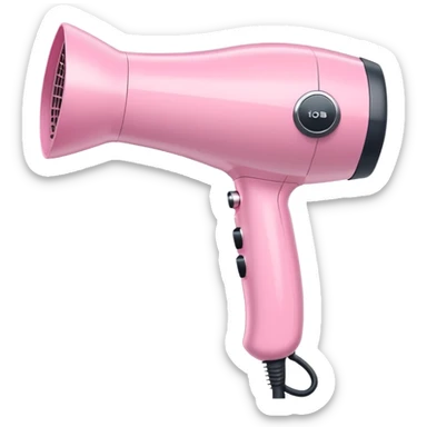 pastel pink hair dryer sticker