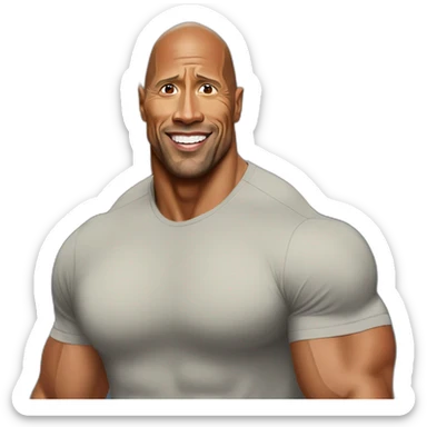 Dwayne Johnson avec une Pier sticker