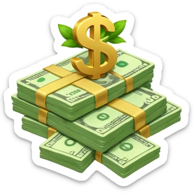 mountain of money sticker