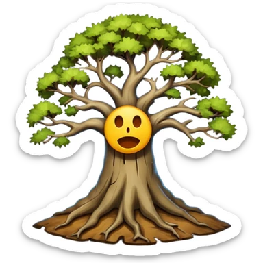 hallow tree, negative : emoji. sticker