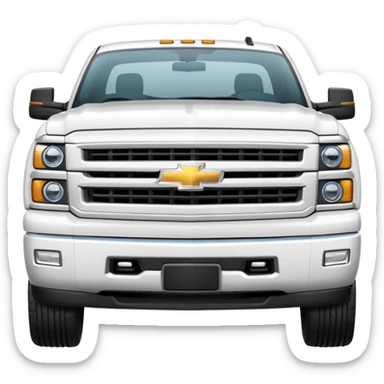 Chevy Silverado una cabina blanca sticker
