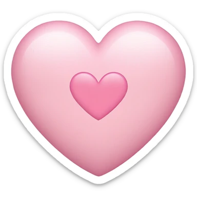 light pink heart  sticker