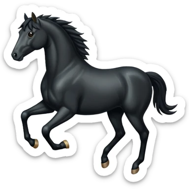 Running Black horse sticker