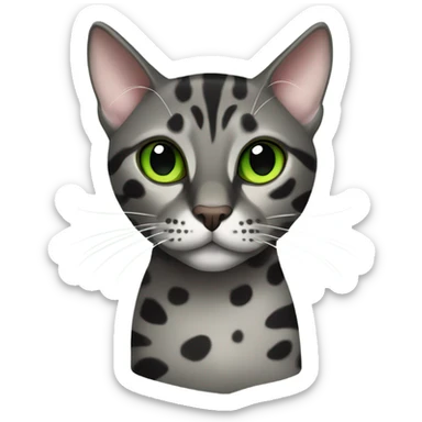 Black and gray Bengal house cat sticker