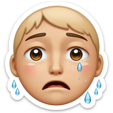 kisses face crying  sticker