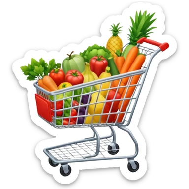 create me an image for a vertical in my super app, Grocery sticker