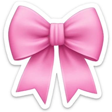 Pink bow sticker
