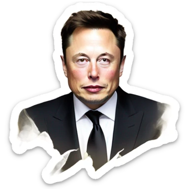 Elon Musk in a corn husk ￼ sticker