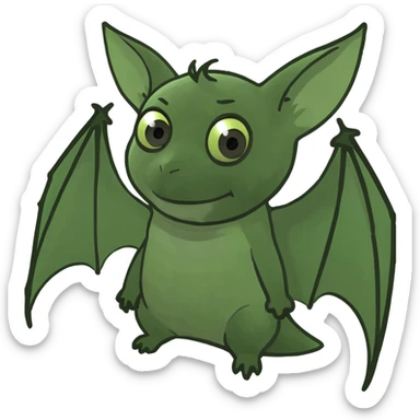 Lock with bat wings sticker