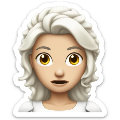 ANGRY white princess sticker